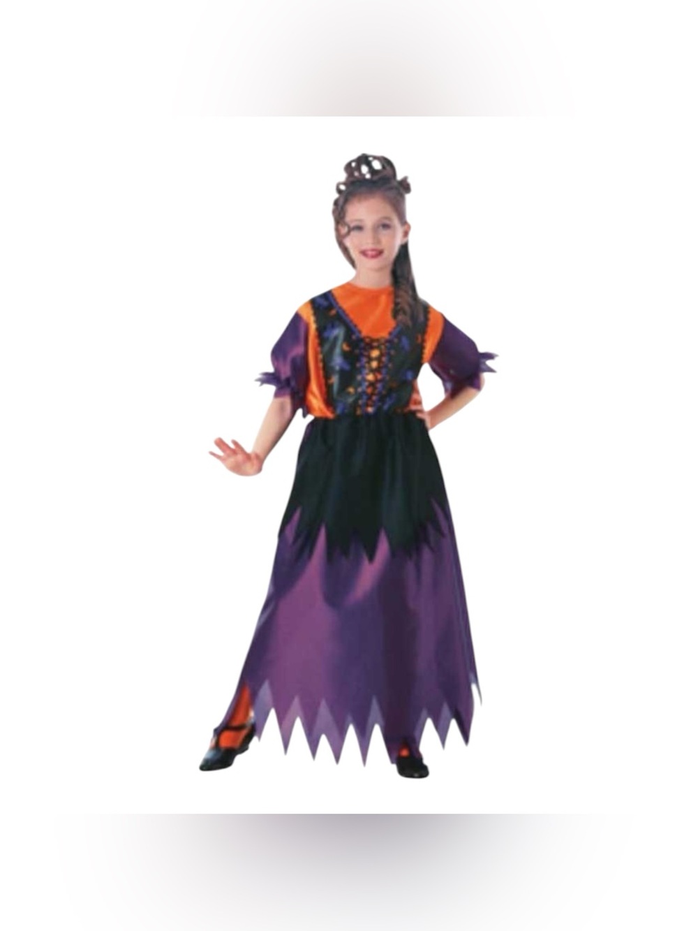 Rubie's Pretty Witch Girls Child Size Small 4-6 Halloween Costume Purple Orange - Picture 1 of 4